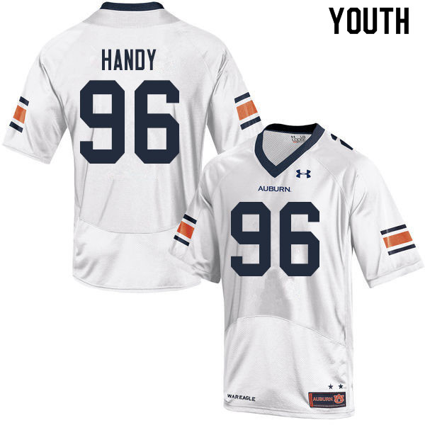 Youth #96 Jaren Handy Auburn Tigers College Football Jerseys Sale-White